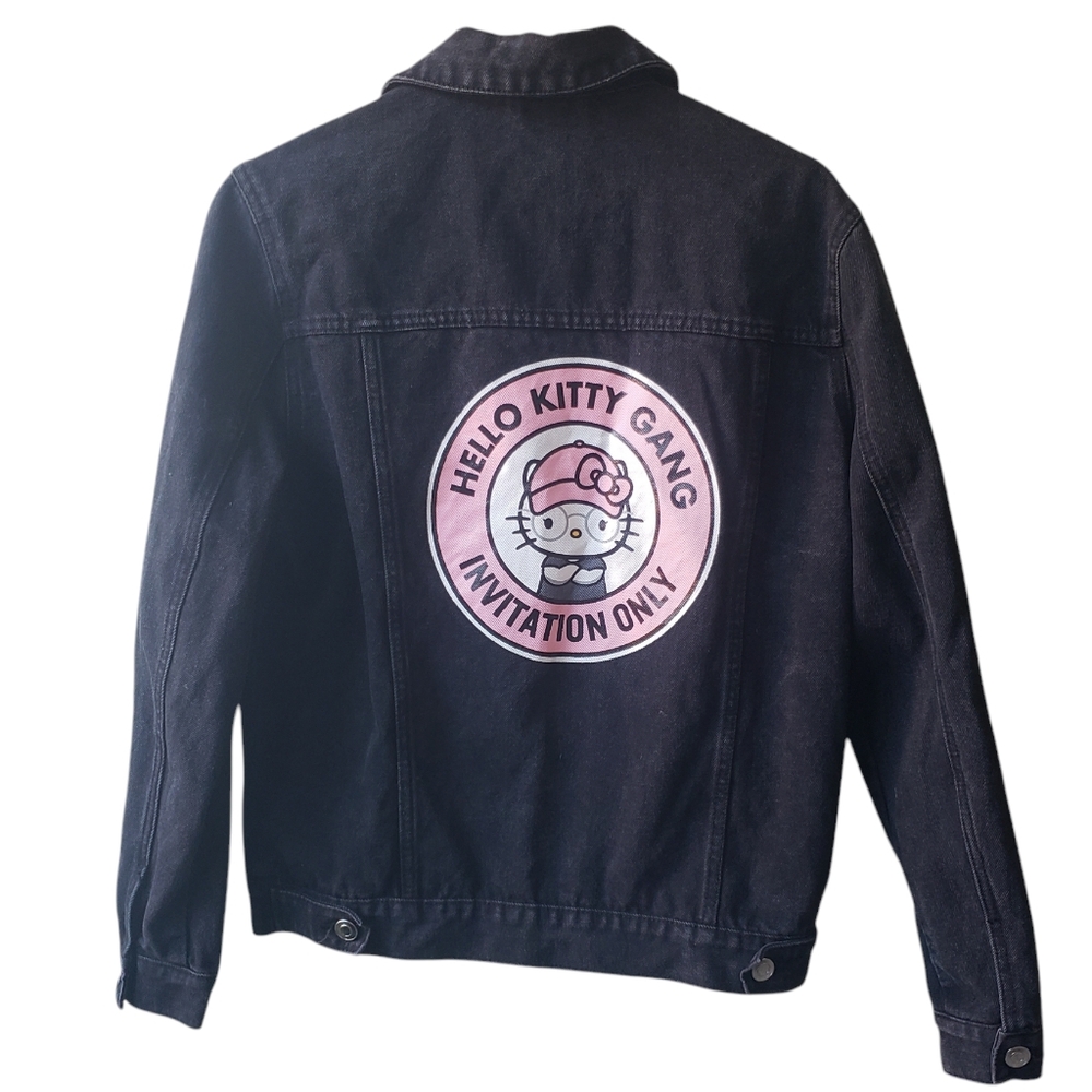 Sanrio Hello Kitty Gang Jacket Black Denim Primark Invitation Only Size 4